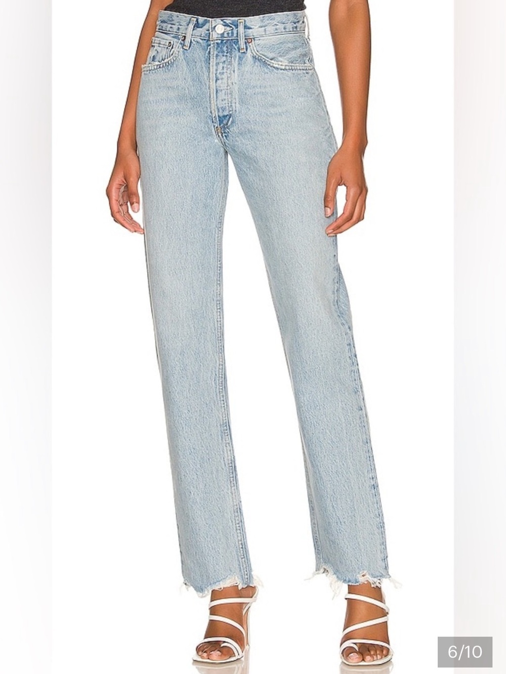 AGOLDE Lana Mid Rise Straight Jean in “Curio”